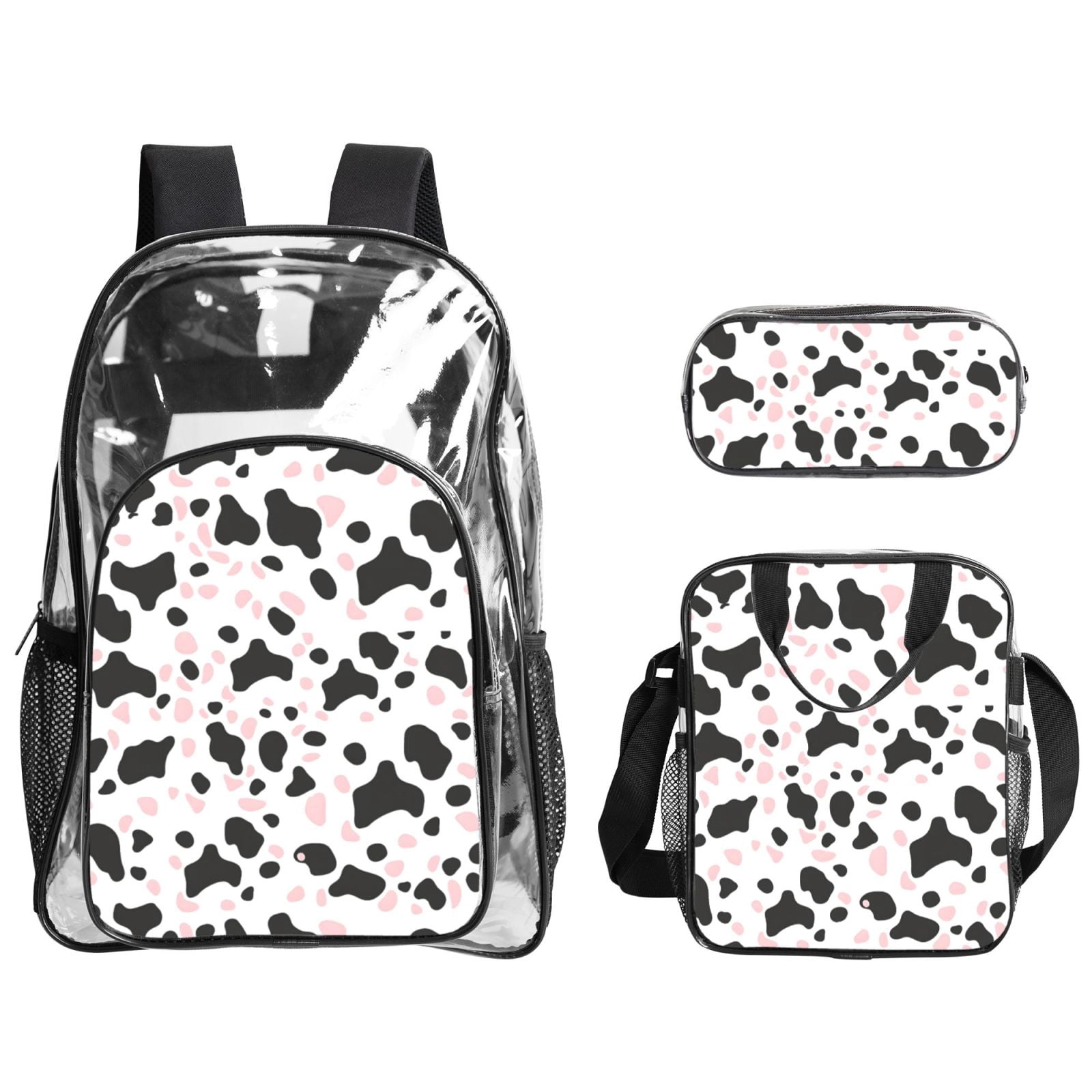 Transparent Backpack Meal Bag Three-Piece Set With Convenient Access ...
