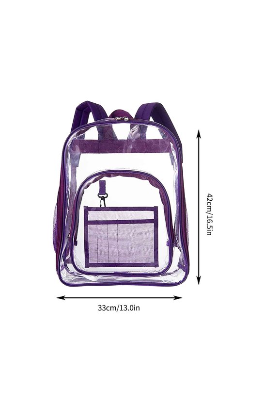 Transparent Backpack with Large Capacity – Durable PVC Material for Easy Visibility and Quick Cleaning, Ideal for Travel and Events