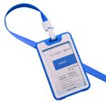 thumbnail image 1 of Transparent Badge Card Holder with Lanyard ID Cards Holder, Vertical Plastic Sleeve, 1 of 8