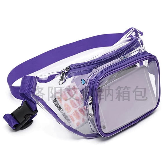 Transparent Bag Soft Pvc Crossbody Bag Water-resistant Material Transparent Chest Bag Female Waist Belt Bag Travel Bag 1pcs