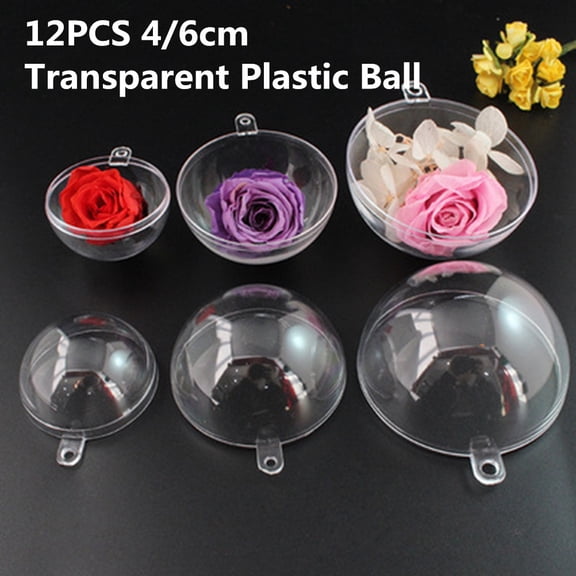 Clispeed Transparent Acrylic Fillable Sphere for Home Decoration Clear Plastic Ornaments 5cm