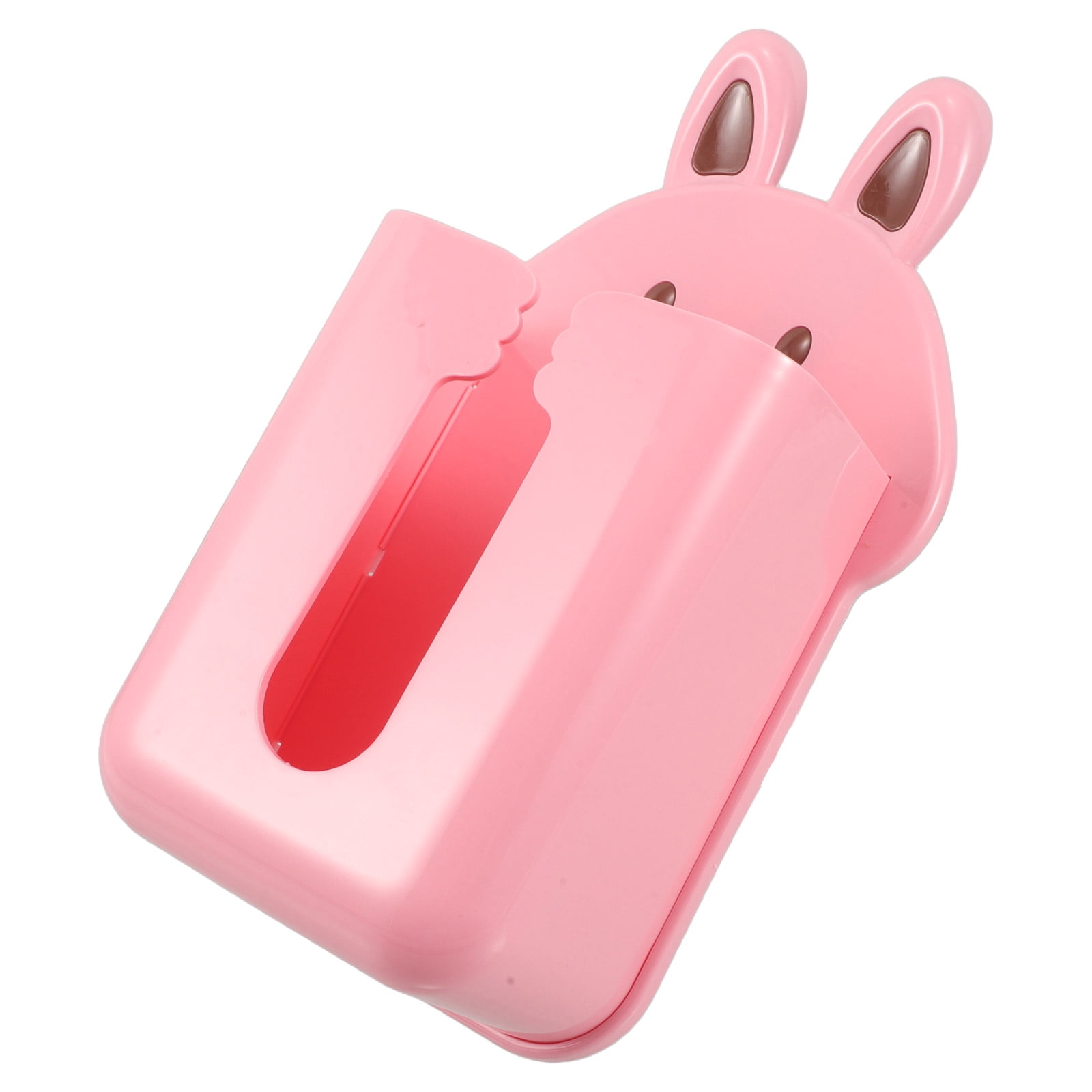 Cute Cartoon Rabbit Tissue Box Wall Mounted Non Punching Holder for ...
