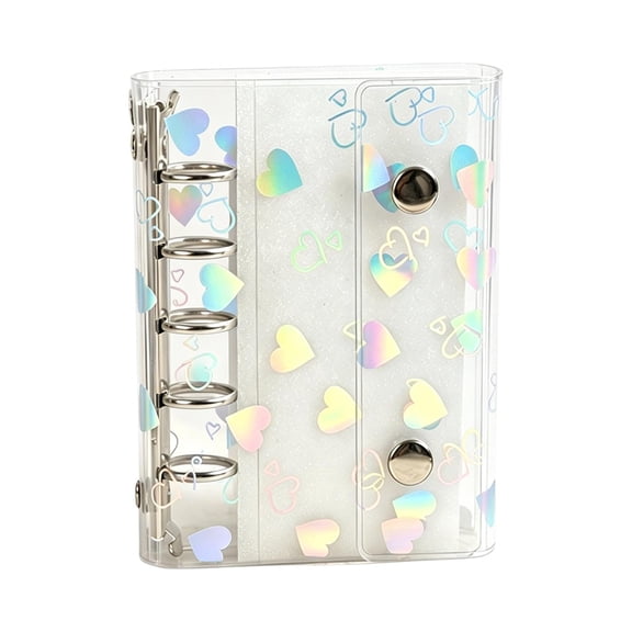 Transparent Binder Shell, Refillable PVC Notebook Cover, Universal Planner, Reusable Loose Organizer, Flexible Document , For Travel, Diary, Commuting, Business(RL)