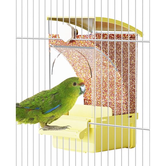 Transparent Bird Food Container