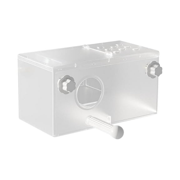 Transparent Bird House Nesting Box Breeding Cage PET Material for Parakeets Finches Lovebirds Indoor Use