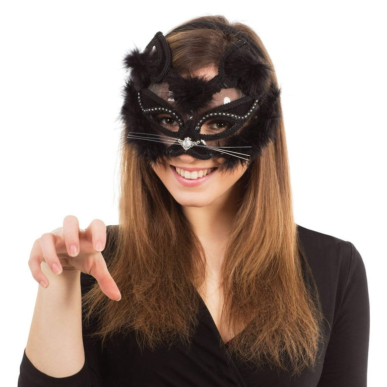 Transparent Black Cat Mask Eye Masks Unisex Transparent Black Cat Mask Eye Masks Unisex