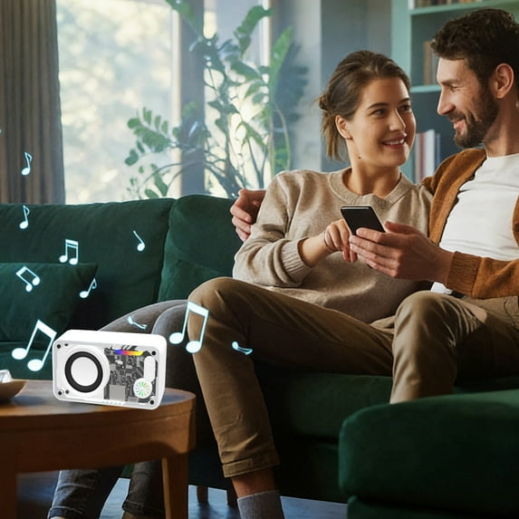 Transparent Bluetooth Speaker under $5! Yrmaups Transparent Mechanical Bluetooth Speaker, Colorful Wireless Outdoor Desktop Mini Speaker, Portable Speaker with LED Lights, HD Sound, Water Resistant