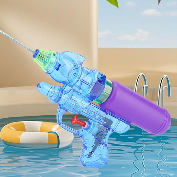 Transparent Body Water Blaster for Clear View, Easy Press Function for Summer Water Play, Ideal for Pool Parties, Beach Vacations, Backyard Splash Fun and Outdoor Water Battle Games with Companions