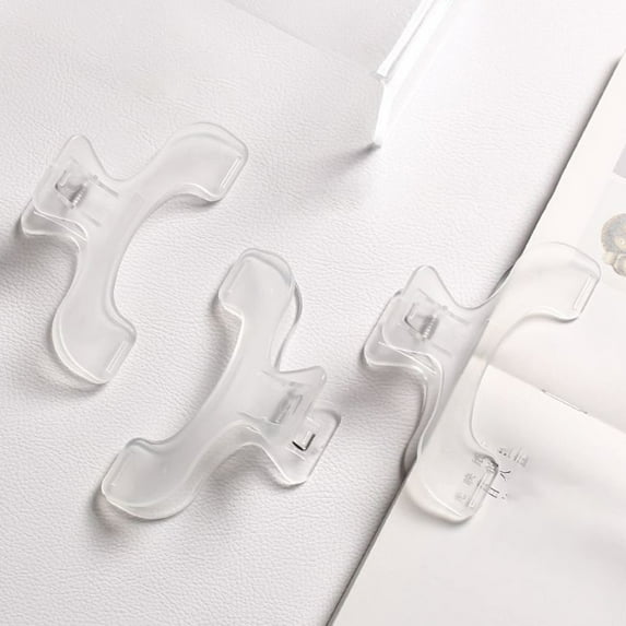 Transparent Book Clip, Page Holder, Clear Plastic Bookmark for Reading, Hands-Free, U-Shape Design for Books, Magazines, Music Sheets, Cookbooks