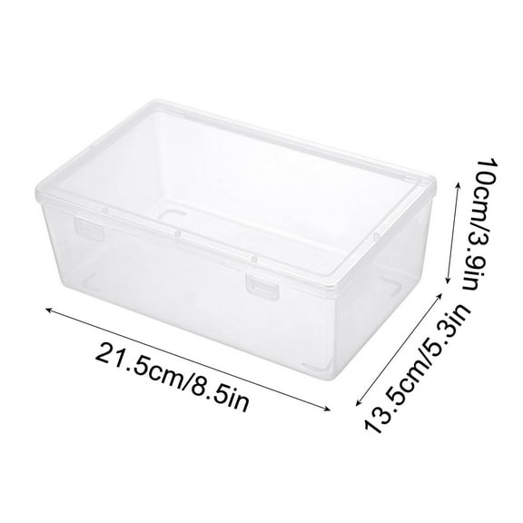 Transparent Book Storage Box, ZzCityTK Large Capacity Organizer for Picture Books, Portable Desktop Shelf with Hanging Handle Easy Grip Non-Slip Design