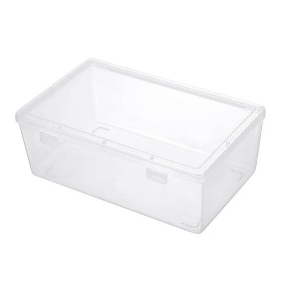 Transparent Book Storage Box for Desktop - Clear Plastic Organizer for Sorting and Storing Books - See-Through Storage Container