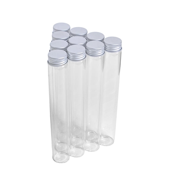 Transparent Bottle with Aluminum Cover 110ml Glass Jars Idea for Wedding Small Wishing Bottles Wholesale 6pcs