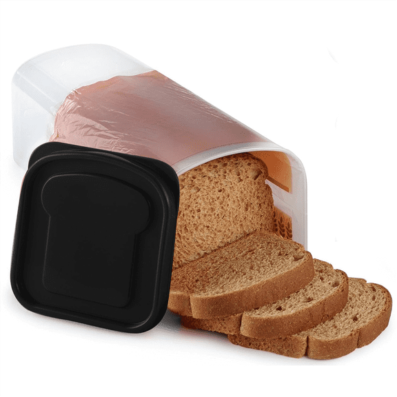 Transparent Bread Box Plastic Fresh-Keeping Toast Storage Holder with Lid Crisper Contai ywm58