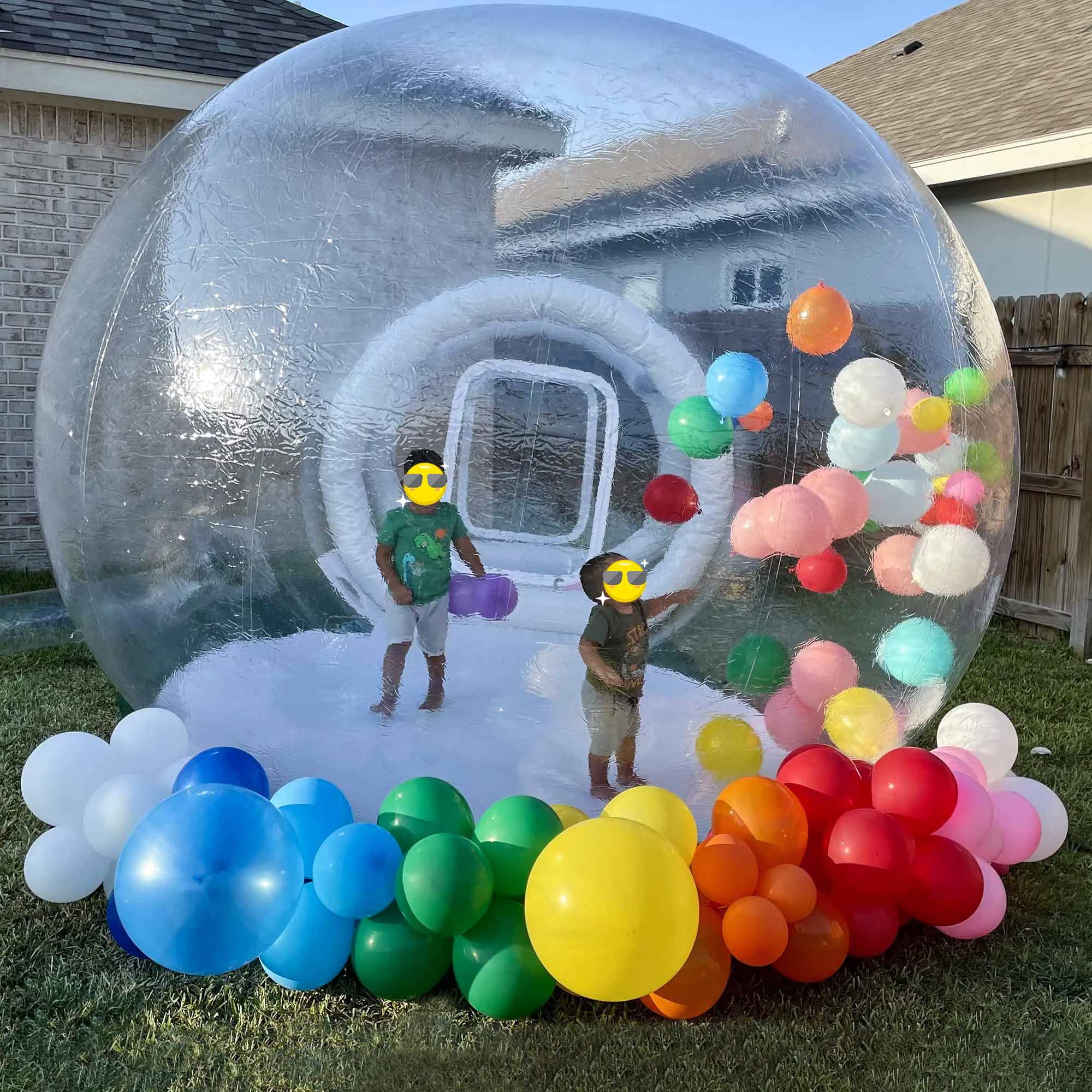 10ft Inflatable Transparent Bubble Tent Playhouse for Kids Party Clear Dome with Blower Walmart