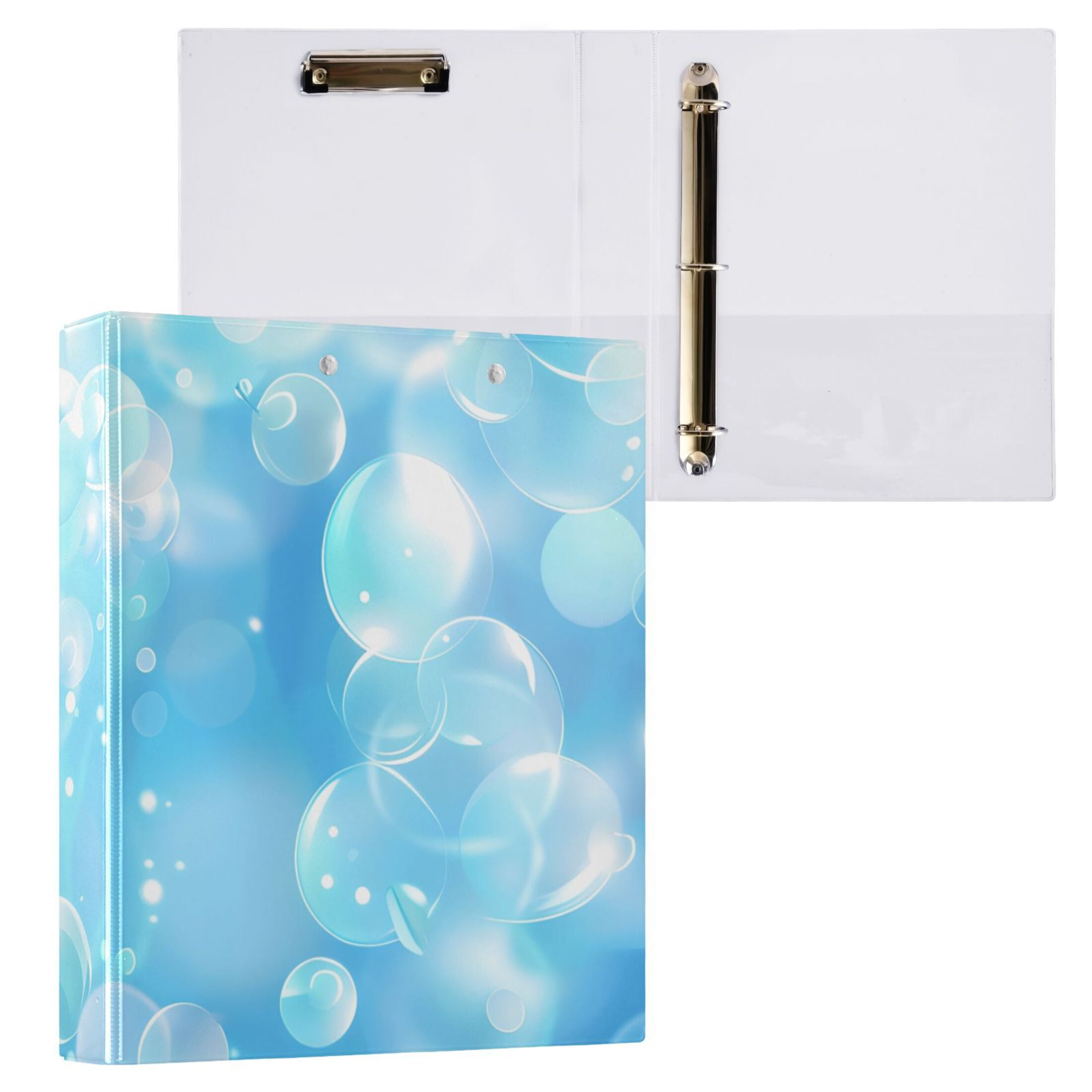 Transparent Bubbles Round Ring Binder 3 Rings 1.5