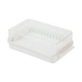 thumbnail image 1 of Transparent Butter Container for Refrigerator & Counter Top, Butter Cutting Box Butter Tray to Hold Stick of Butter, Block of Cream Cheese & Serving Dish for Dishes, White(White,6.49x3.74x1.96"), 1 of 9
