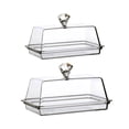 thumbnail image 1 of Transparent Butter Dish with Lid Kitchen Accessories Cheese Box Storage Tray, 1 of 6
