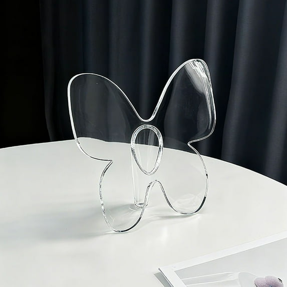 Transparent Butterflies Shaped Vase Acrylic Photo Frame Vase Decorative Art Desktop Decoration Warm House Gift Wedding Dining Table Bookshelf Art Decoration K