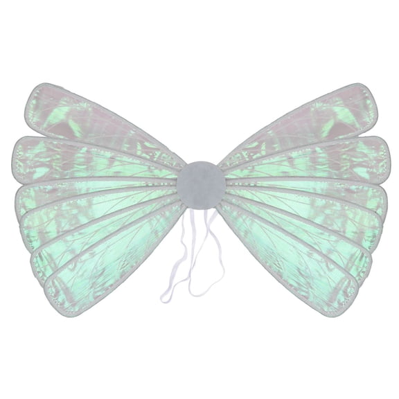 Transparent Butterfly , Flower Back Decorated , Lightweight Adjustable Straps Party Costume Accessory, Enchanting Decorative Wing for Dress-Up and Cosplay Events