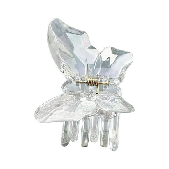 Transparent Butterfly Hair Claw Delicate Hairpin for Girl Makeup Skincare Use