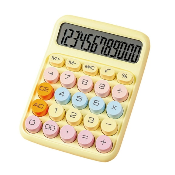 Transparent Button Calculator with Large Display LCD Display Big Button