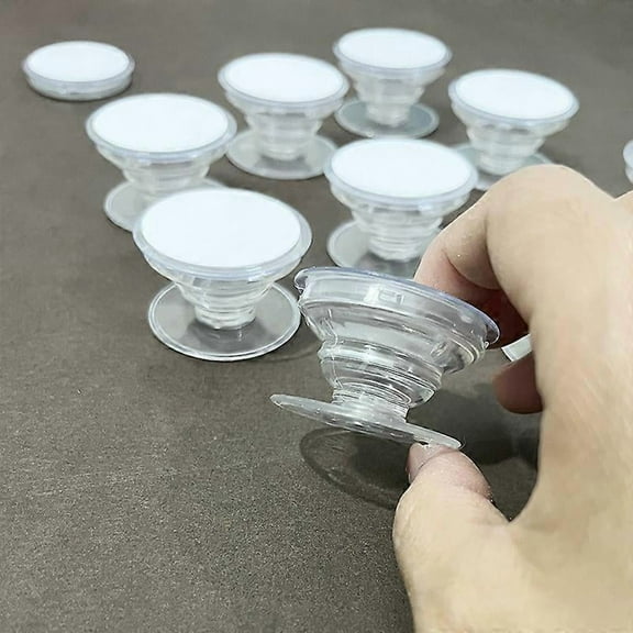 Transparent Button for Mobile Phone - Grip Holder Set transparent1 pac