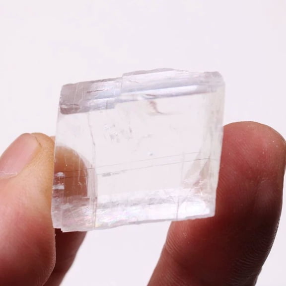 Transparent Calcite Crystal Stone Specimen Mineral Ore Ornament Raw Crystal Display Stone 2 cm for Collection Decor