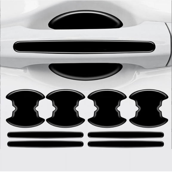 Transparent Car Door Collision Strip & Handle Scratch Protection Stickers - 8-Pack Self-Adhesive Door Bowl Guard, Anti-Scratch Film for Vehicle Exterior, Easy Install Decorative Protector