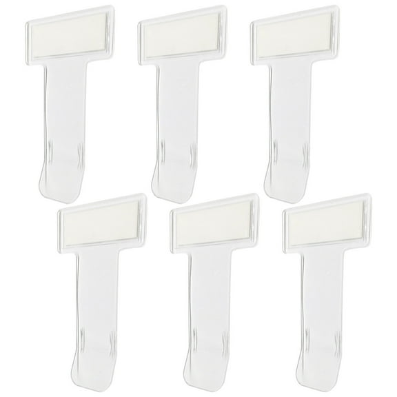 Transparent Car Parking Ticket Holder - 6-Pack, 75x40mm, Adhesive Mount, for Windshield Parking Receipts, Business Cards, Fridge Notes, Easy Installation