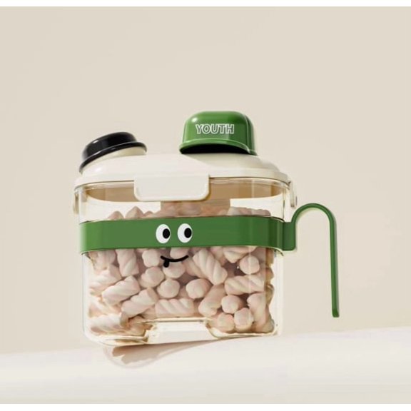 Transparent Cartoon Rice Bucket - Food-Grade Kitchen Grain Storage with Thickened Design