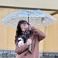 thumbnail image 1 of Transparent Cartoon Umbrella Ins Automatic Folding Parasol Portable Wind-proof Cute Anime Umbrella Rain Gear Girl Birthday Gifts, 1 of 6