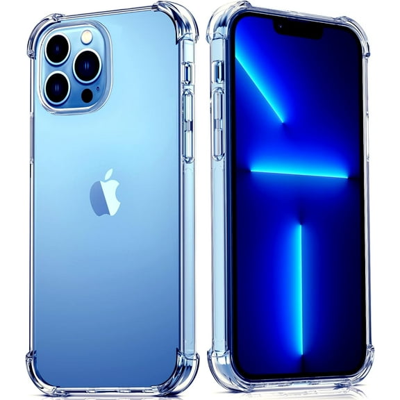 Entronix Clear Case for iPhone 12 / 12 Pro, Shockproof Slim Fit Transparent Hard Cover