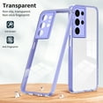 thumbnail image 1 of Transparent Case for Samsung Galaxy S22, Galaxy S22 Clear Case, Non-yellowing HD High Translucency Anti-Fingerprint Soft TPU Back Hard PC Frame Protective Case for Samsung S22 5G 6.1", Purple, 1 of 7