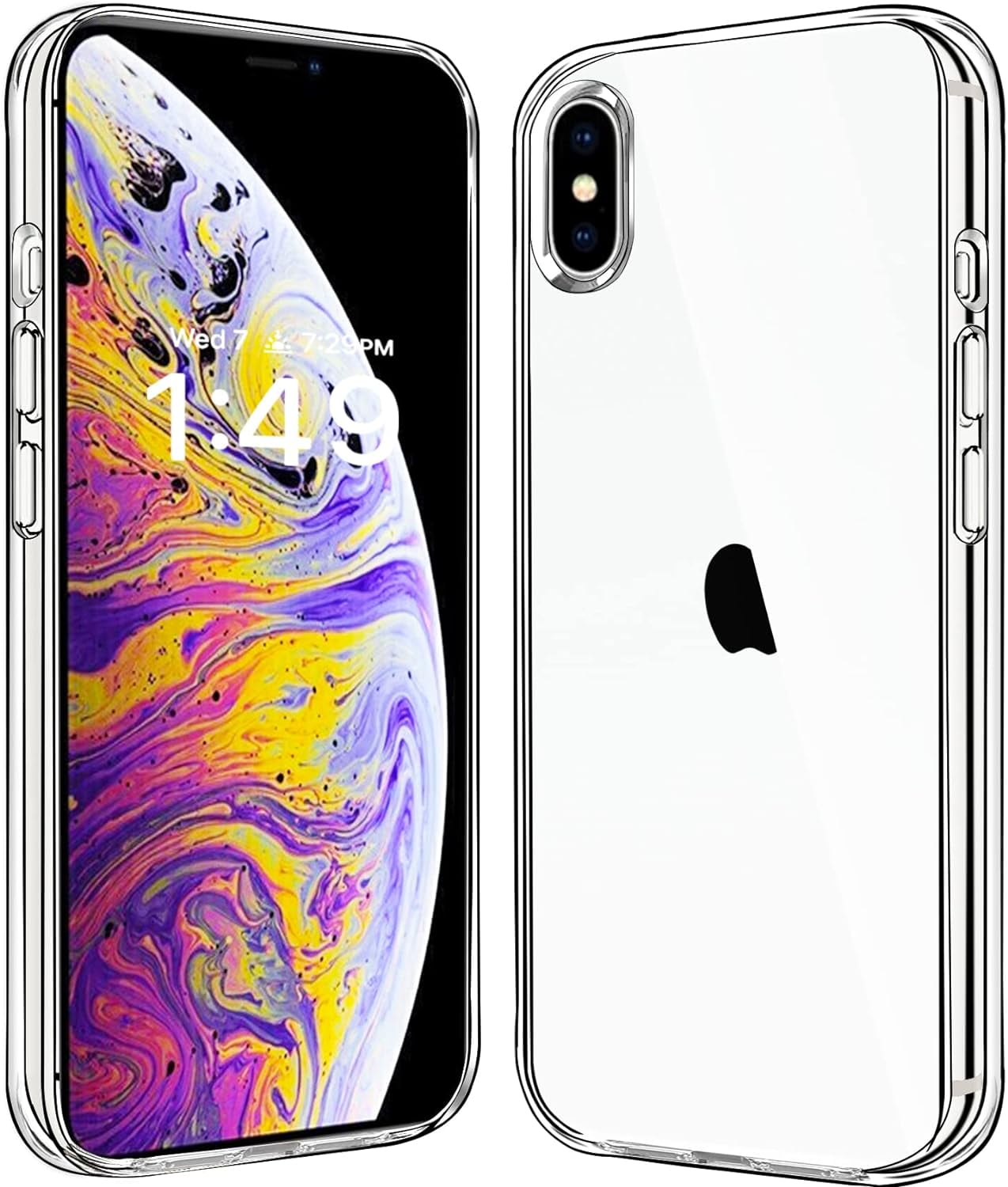 Transparent Case for Apple iPhone X Clear Case, [Yellow Resistant