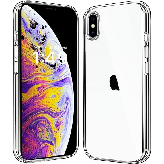 Transparent Case for Apple iPhone X Clear Case, [Yellow Resistant] Hard Back Cover Soft Silicone, Shockproof Slim Case for Apple iPhone X