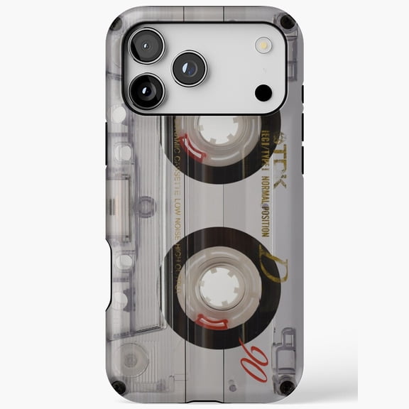 Transparent Cassette Retro 80s 90s Clear Audio Tape Case for iPhone 11 12 13 14 15 16 17 Pro Max