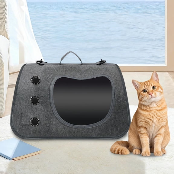 Transparent Cat Carrier Backpack Portable Foldable Airline Approved Pet Handheld Shoulder Bag Breathable Window
