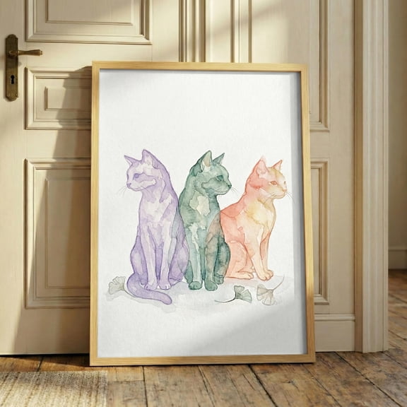 Transparent Cat Delicate Feline Nursery Poster Unframed Paper Print