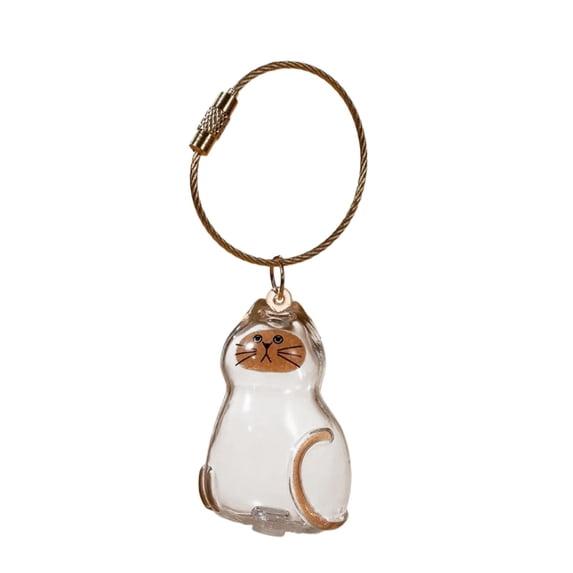 Transparent Cat Hair Storage Box Hanging Decoration Capsule Shape Keepsake Ornament for Pet Fur Memory Gashapon Style Clear Display Case for Pet Owners Keepsake Gifts