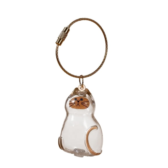 Transparent Cat Hair Storage Box Hanging Decoration Capsule Shape Keepsake Ornament for Pet Fur Memory Gashapon Style Clear Display Case for Pet Owners Keepsake Gifts
