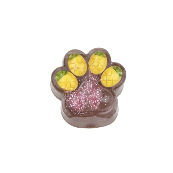 Transparent Cat Paw Squishy Stress Relief Squeeze Figure, Slow Rising Sensory Fidget, Soft Compression Relaxation for Focus Enhancement, Brain Relaxation & Strength Fostering (Pineapple)