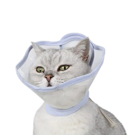 Transparent Cats Recovery Collar Practical Hygienics Cats Cone Shape Collar to Aid Recovery After Stop Licking