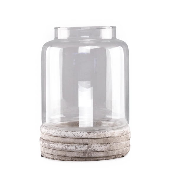 Transparent Cement Vase-Traditional Style Elegance