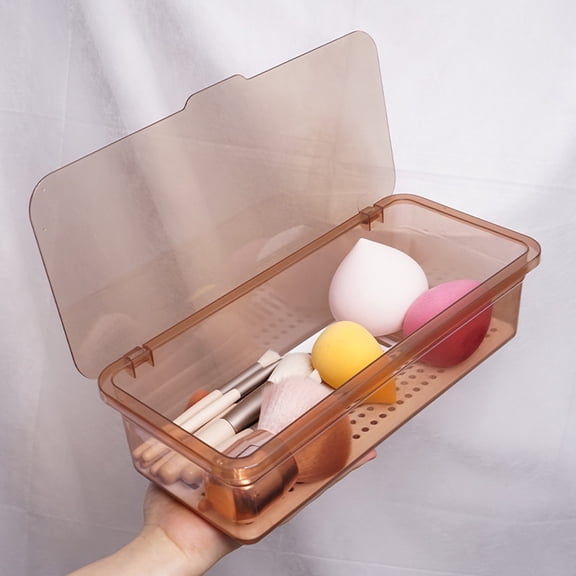 Transparent Chopsticks And Teaware Drainage Storage Box: Dust-Proof Kitchen Utensil Organizer Silverware Tray for Cooking Utensil Drawer Countertop Dinnerware Storage Container