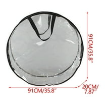 Transparent Christmas Garland Storage Bag Round Wreath Container Waterproof Holiday Garland Storage Container Household Decoration Storage Bag