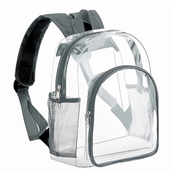 Transparent Clear Backpack for Stadium Approved Concerts Festivals Sports Beach Multi Pocket Durable Vinyl