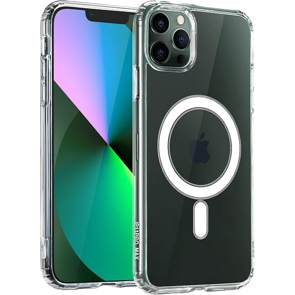 Entronix Magnetic Clear Case Compatible with iPhone 11 Pro, Hard Back Cover