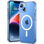 Entronix Magnetic Clear Case Compatible with iPhone 13, Transparent Hard Back Cover