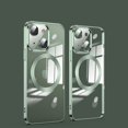 thumbnail image 1 of Transparent Clear Case for iPhone 13 6.1" 2021, Allytech Anti-Scratch Compatible with MagSafe Slim Soft TPU Bumper Protective Case with Camera Lens Protector for iPhone 13 2021, Green, 1 of 1
