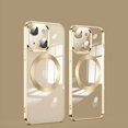 thumbnail image 1 of Transparent Clear Case for iPhone 13 6.1" 2021, Allytech Anti-Scratch Compatible with MagSafe Slim Soft TPU Bumper Protective Case with Camera Lens Protector for iPhone 13 2021, Gold, 1 of 1